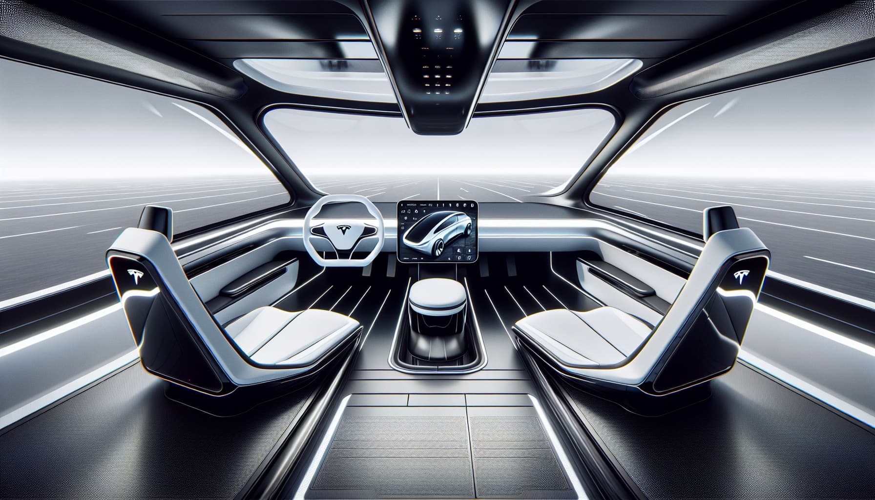 Tesla Cybercab Interior Revealed: Steering Wheel and Pedals Expected to Be Removed in Production | Taha Abbasi